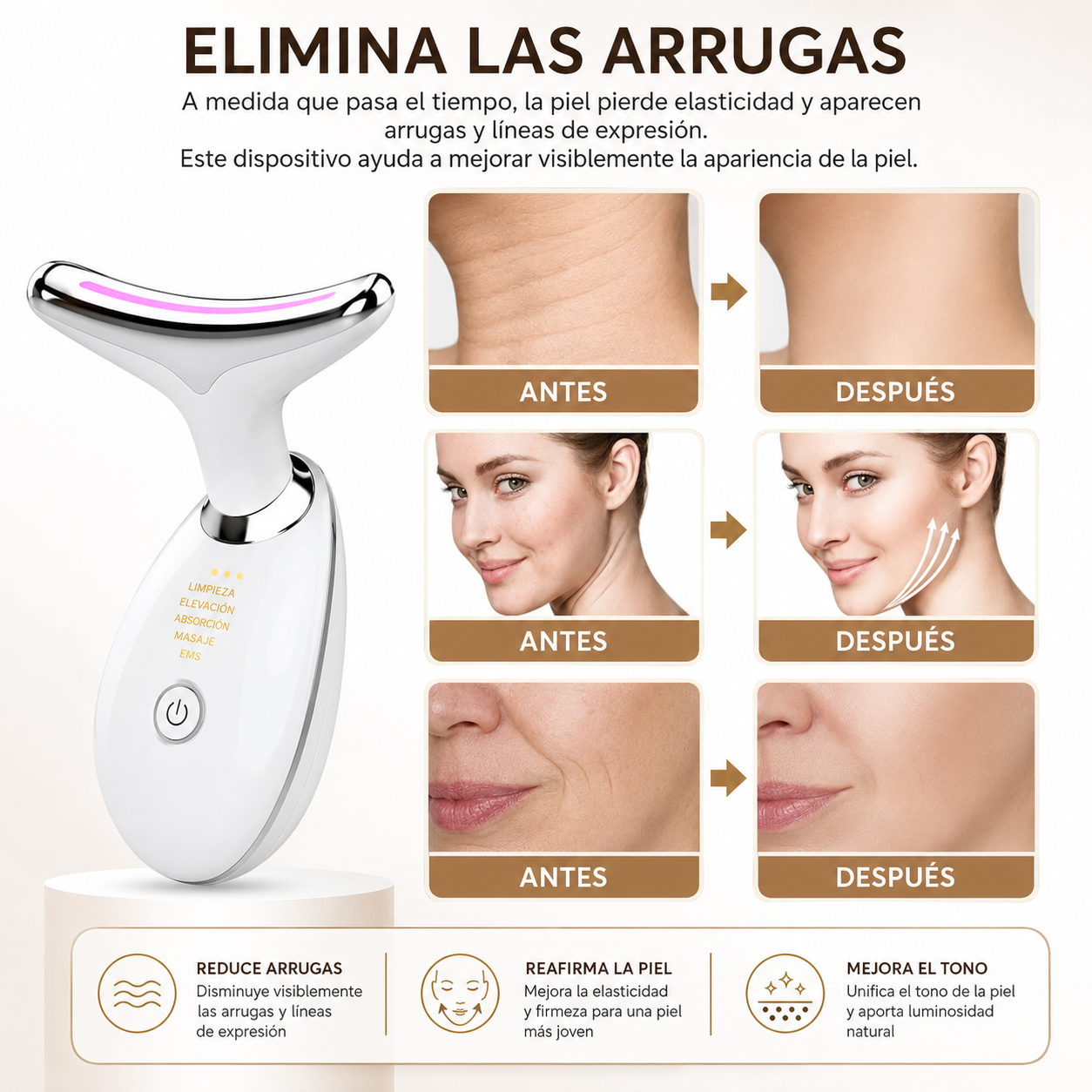 Masajeador antiarrugas con 7 luces™